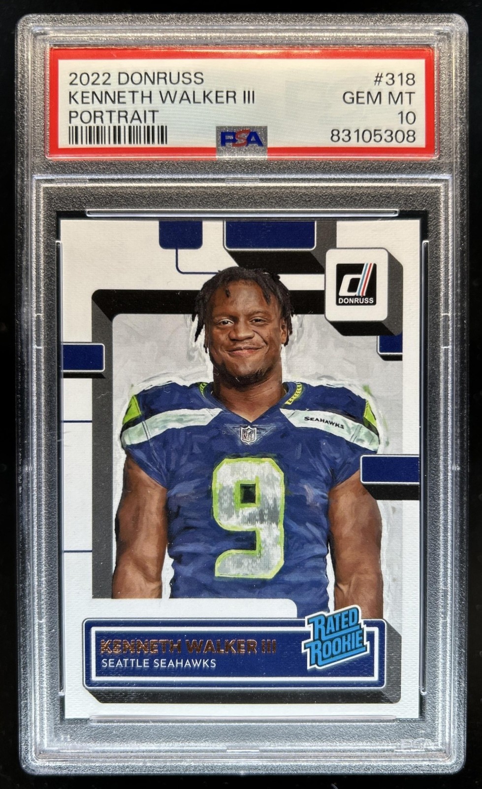 Kenneth Walker III Panini Donruss #318 Portrait