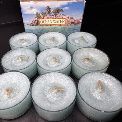 Yankee Candle OCEAN WATER Scented Tea Lights Open Box NINE Retired HTF Made USA