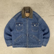 Vintage 90s GAP Denim Blanket Lined Workwear Trucker Jacket Medium