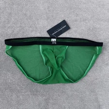 N2N Bodywear Men Green sexy Sheer mesh string bikini underwear size S L XL