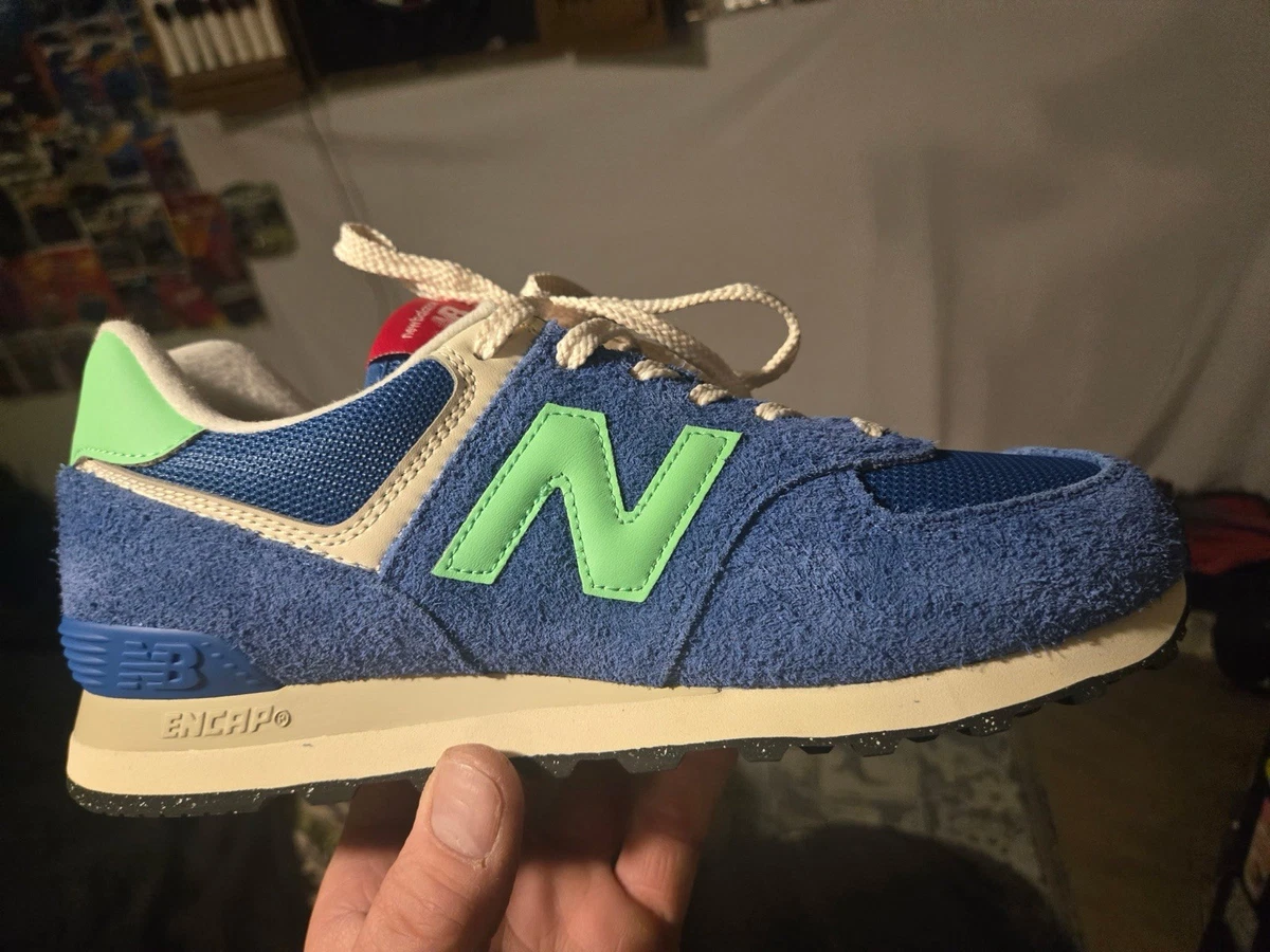 New Balance 574 Blue Agate Lime Leaf for Sale | Authenticity