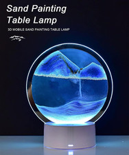 Moving Sand Art Lamp, 3DMoving Sand Art, Quicksand Bedside Lamp, Creative Glass
