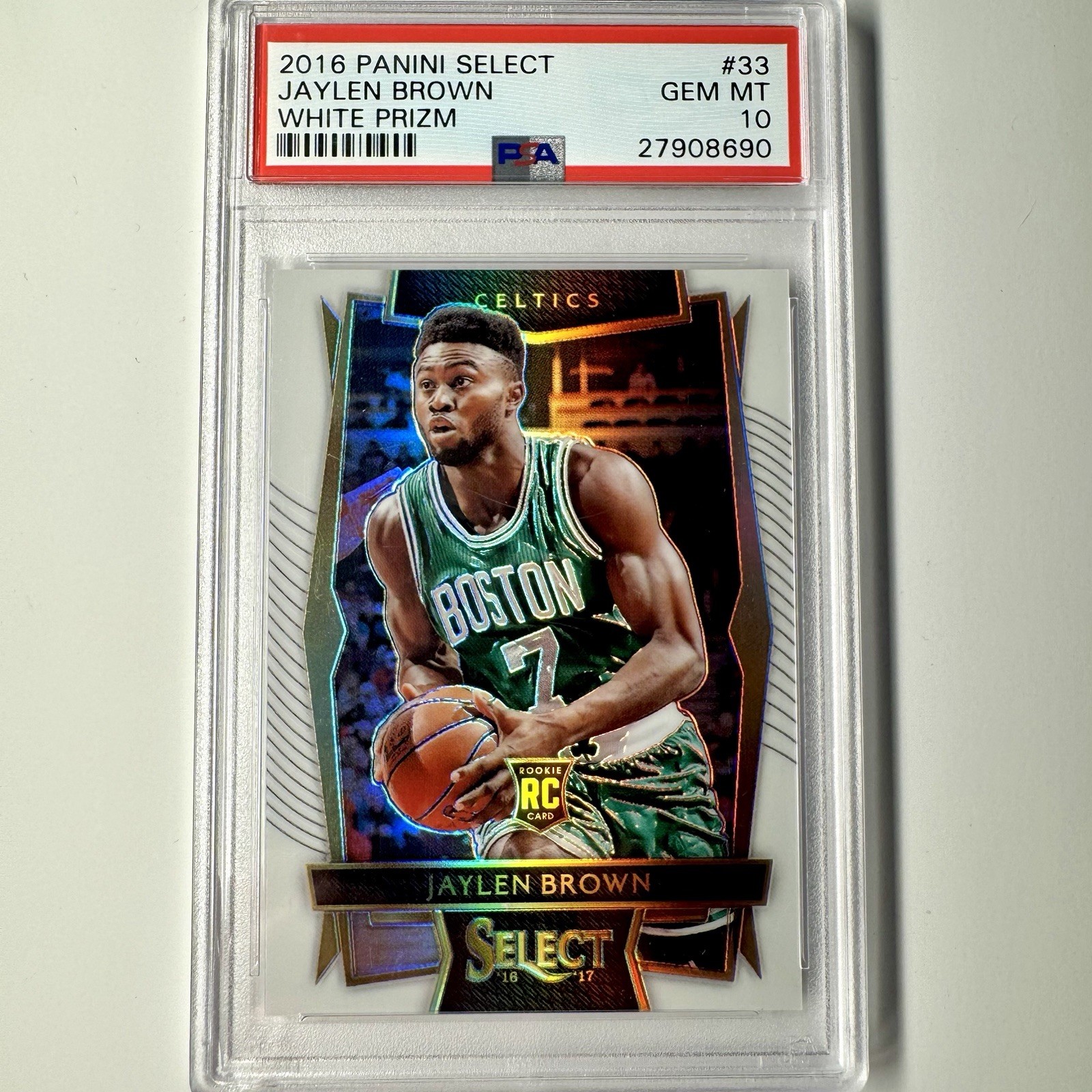 2016-17 Panini Select #33 Jaylen Brown White Prizm /149 PSA 10 Rookie RC Celtics