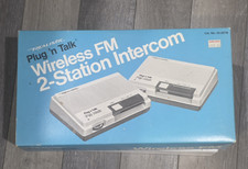 Vintage Realistic Plug n Talk Wireless FM 2-Station Intercom System 43-207B NOS