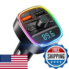 Nulaxy Bluetooth FM Transmitter, Bluetooth Car Adapter Dual USB Charger