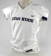 2013-15 Utah State Aggies Blank Game Issued White Jersey XL 113