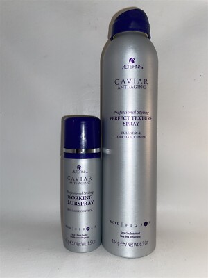 Alterna Caviar Hair Spray Perfect Texture & Working Set Lot x 2