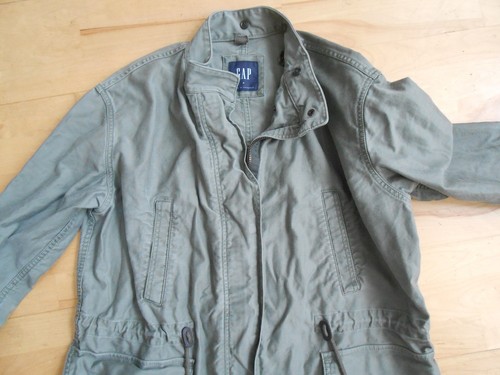 GAP Cotton Military Style Fishtail Parka Olive Green Size Med. - Picture 3 of 11