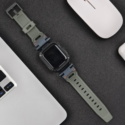 PC+TPU Case Cover For Apple Watch Ultra 2/1 49mm 98765 Metal+Silicone Band Strap - Picture 12 of 24