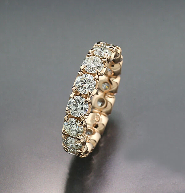 Memory Brillant Ring 4.00 ct G-H/SI 750 Gold Wert 22.000 Euro NEU
