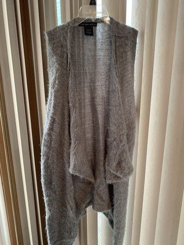 Women's Vest Long Cardigan Lagenlook Art to Wear Capsule Layering Grey Super Sof - Picture 7 of 7