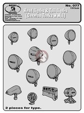 Royal Model 1/35 Headlights and Tail Lights for German Tanks  AFVs WWII 077