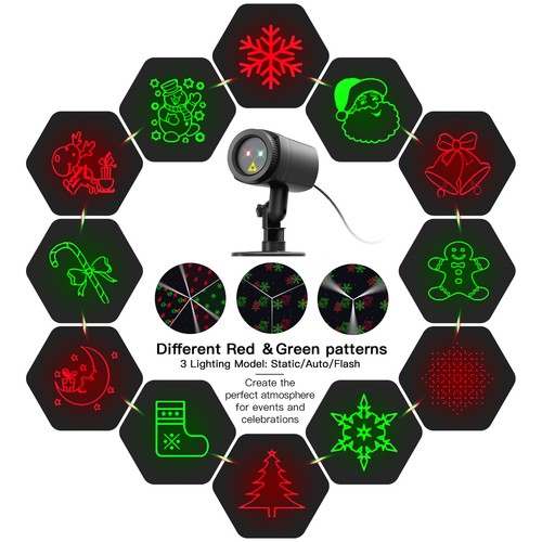 Christmas Projector Star Projector 10 Modes IP65 V0N1 - Picture 9 of 10