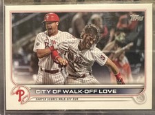 2022 Topps 1st Edition #321 City of Walk-off Love Bryce Harper Phillies