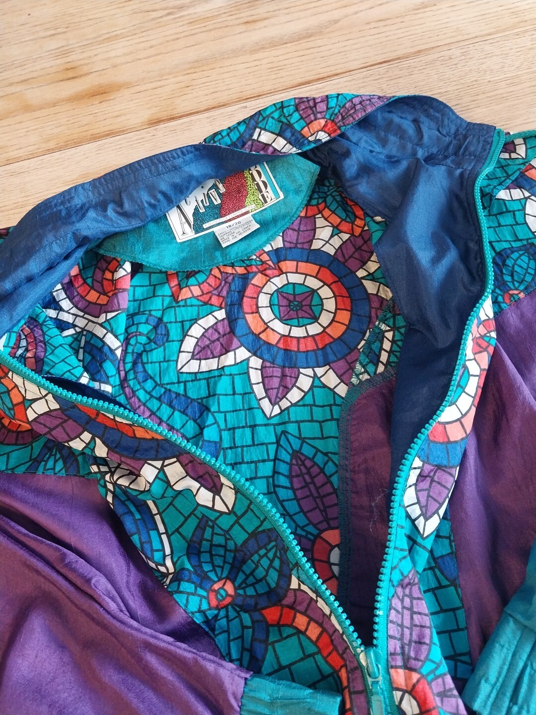 Vtg 80s Windbreaker Jacket Active Code By Climate… - image 4