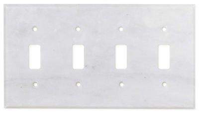 Carrara White Italian (Bianco Carrara) Marble Switch Plate Covers