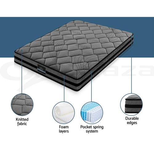 Giselle Mattress Queen Double King Single Firm Foam Pocket Spring 22cm - Picture 3 of 19