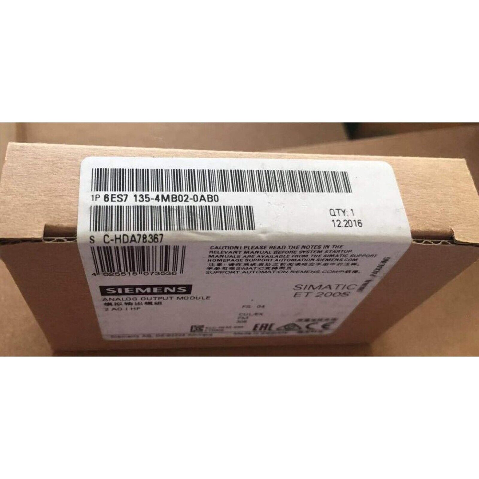 1pc Siemens 6ES7 135-4MB02-0AB0 6ES7135-4MB02-0AB0 Electronics module for ET200S