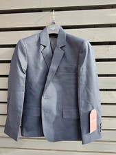 Boys Navy Pinstripe Formal School Jacket – Blazer with Multiple Pockets Uniform