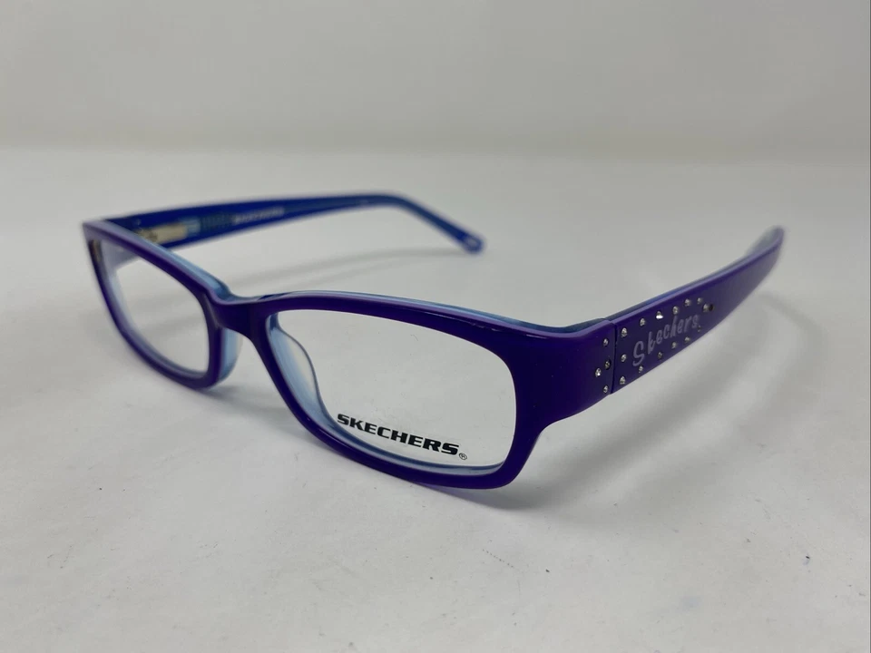 Marco de gafas de borde completo azul/púrpura Skechers SE 1526 BLPUR 47-15-130 IX72 Foto 2 de 4