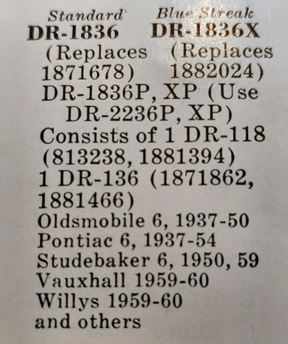 WELLS DR2-212 DR1836 POINTS OLDS PONTIAC STUDEBAKER PONTIAC WILLYS DR2236 - Picture 3 of 3