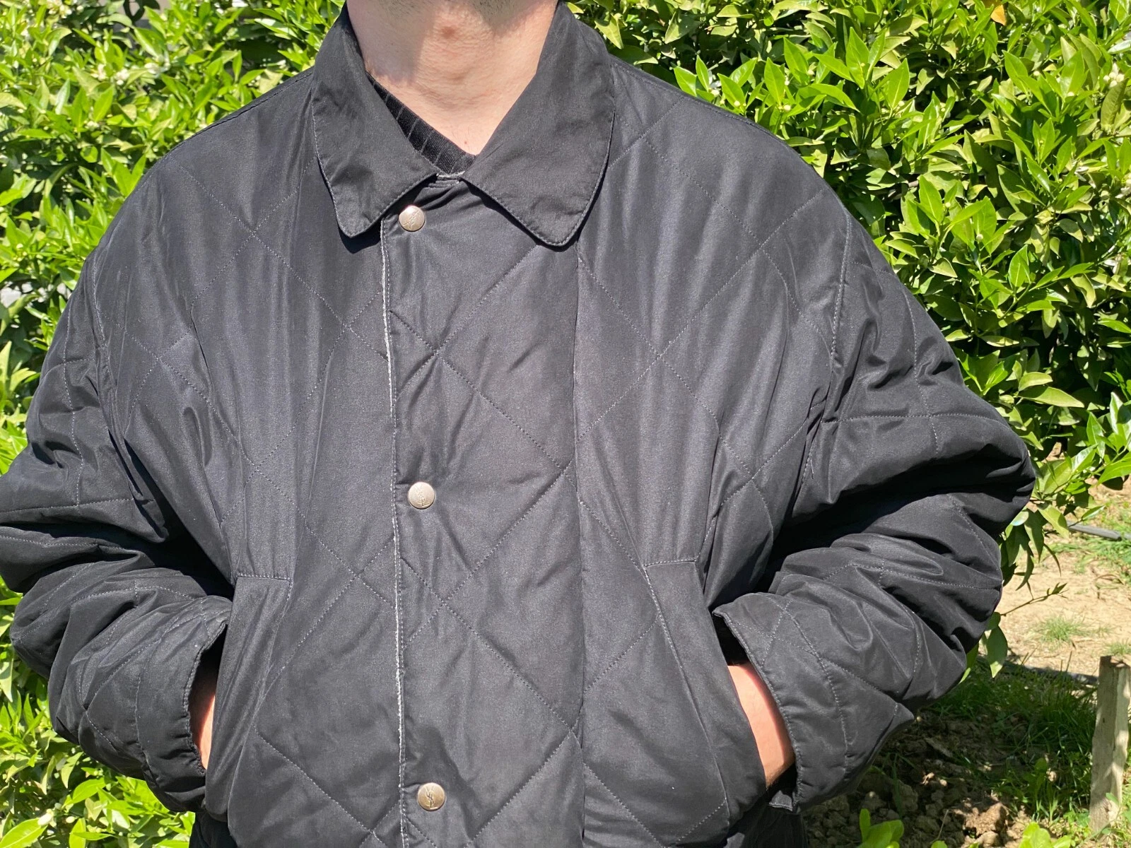 SAINT LAURENT (YSL) Giacca trench abbigliamento sportivo Ysl Yves Saint Laurent archivio vintage 1989 taglia L 52