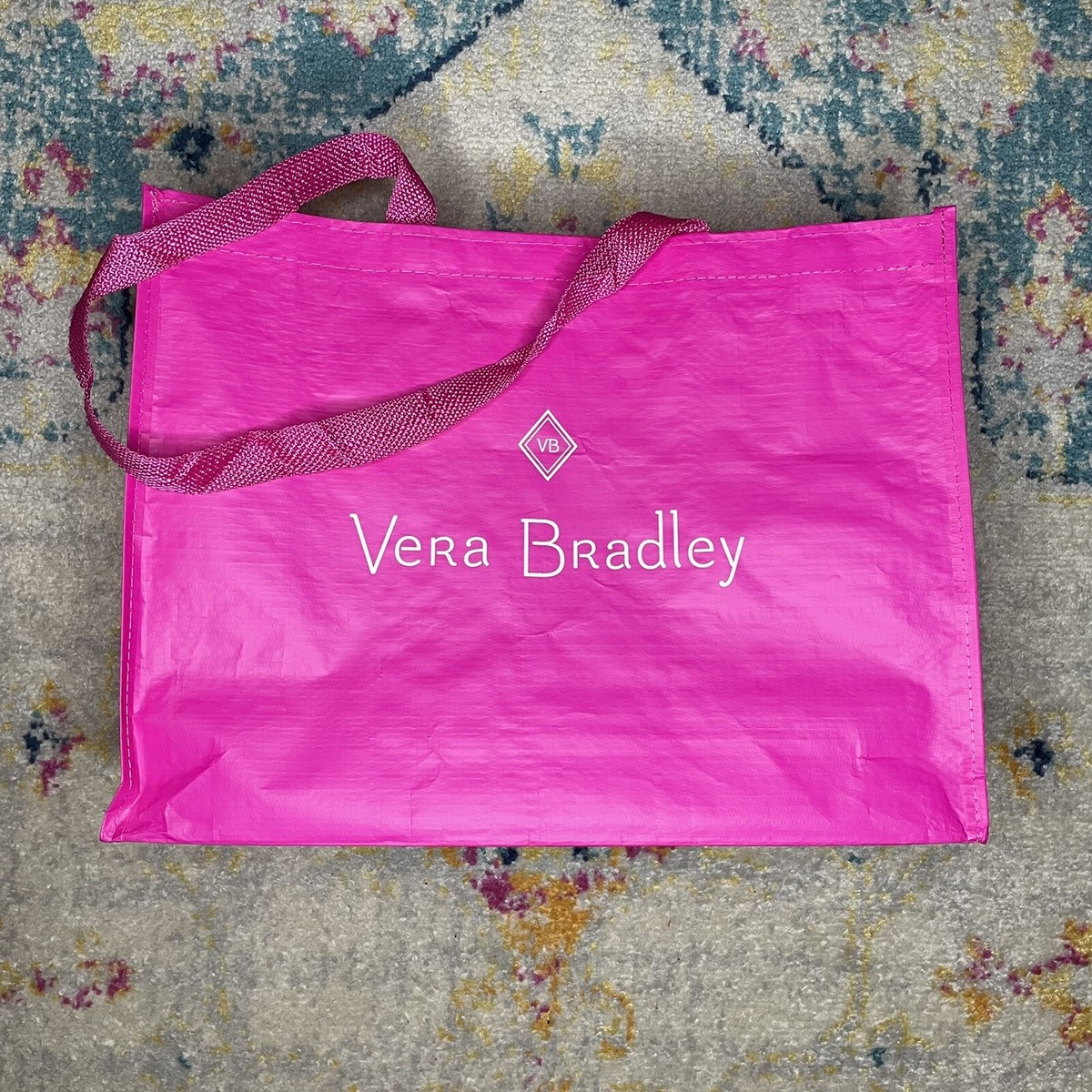 Vera Bradley Pink Reusable Shopping Tote Bag