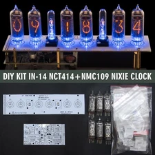DIY KIT IN-14 Nixie Tubes Clock [Tubes Columns Temp sensor Power Supply]