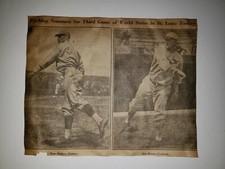 Jesse Haines Tom Zachary Yankees Cardinals 1928 World Series Panel