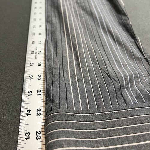 Christopher Wicks Pinstripe Shirt Embroidered Tiger Size L Cotton Button-Up - Picture 16 of 16