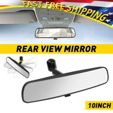Universal 10" View Black Rear Mirror Interior On Replacement Car Day Night
