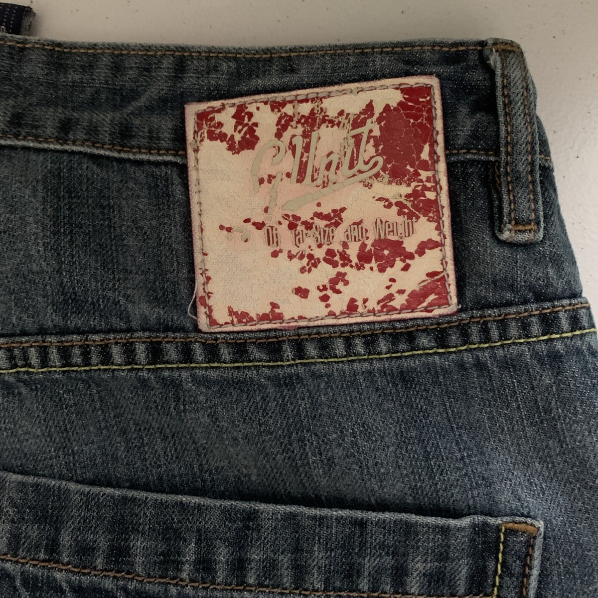 G - UNIT Vintage Jeans 38 / 34 Denim Crotch Zipper 50 Cent