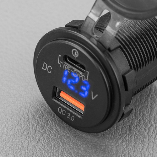 STEDI™ USB C Volt Meter Flush Mount - Picture 5 of 11