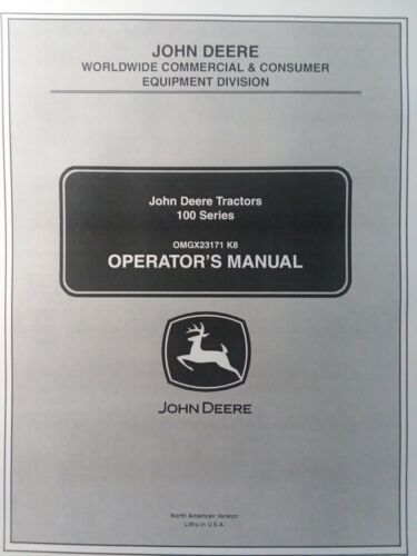 John Deere Lawn Tractor Owner Manual LA175 LA165 LA155 LA145 LA135 LA125 200001  - Picture 1 of 3