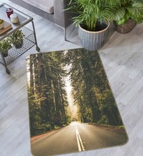 3D Forest Tree Road NAO631 Game Rug Mat Elegant Photo Carpet Mat Fay