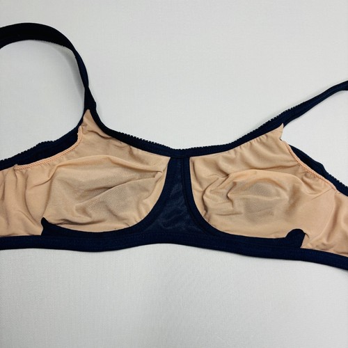 Amoena Mastectomy Bra 34A Lisa Pockets Blue Satin Wire Free - Picture 5 of 8