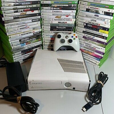 Xbox 360 Slim Branco RGH HD 500GB Lotado de Jogos - Corre Que Ta