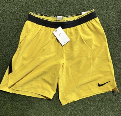 Nike Pro Men L Dri-FIT Flex Rep 9'' Training Shorts Bruce Lee Yellow DD1700-709