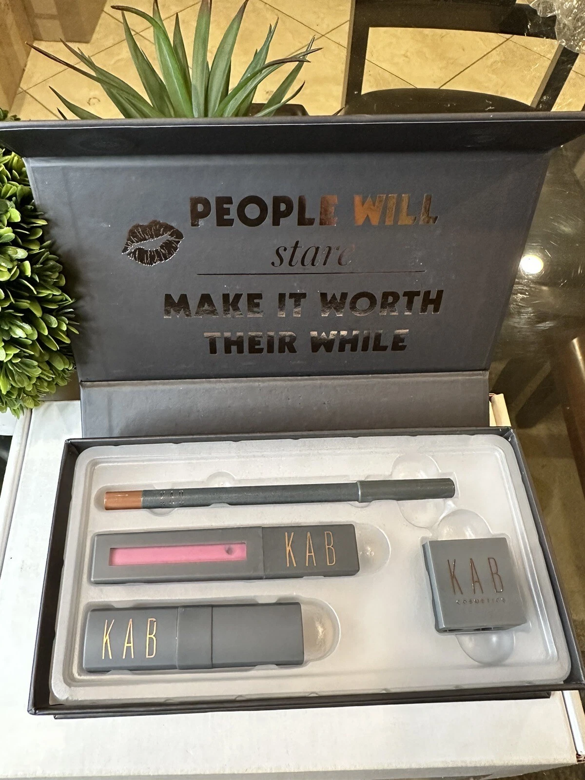 KAB Cosmetics ‘Just4 You” 4-pc Lip Kit NEW and Sealed