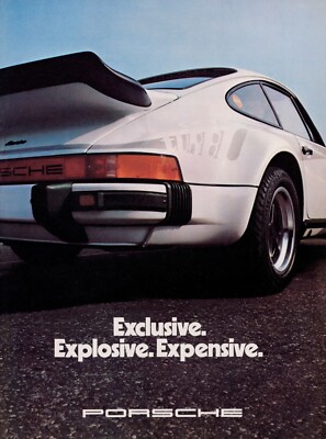 Porsche 911 Turbo Ad Poster Print 12x16 Fastest Car art Racing