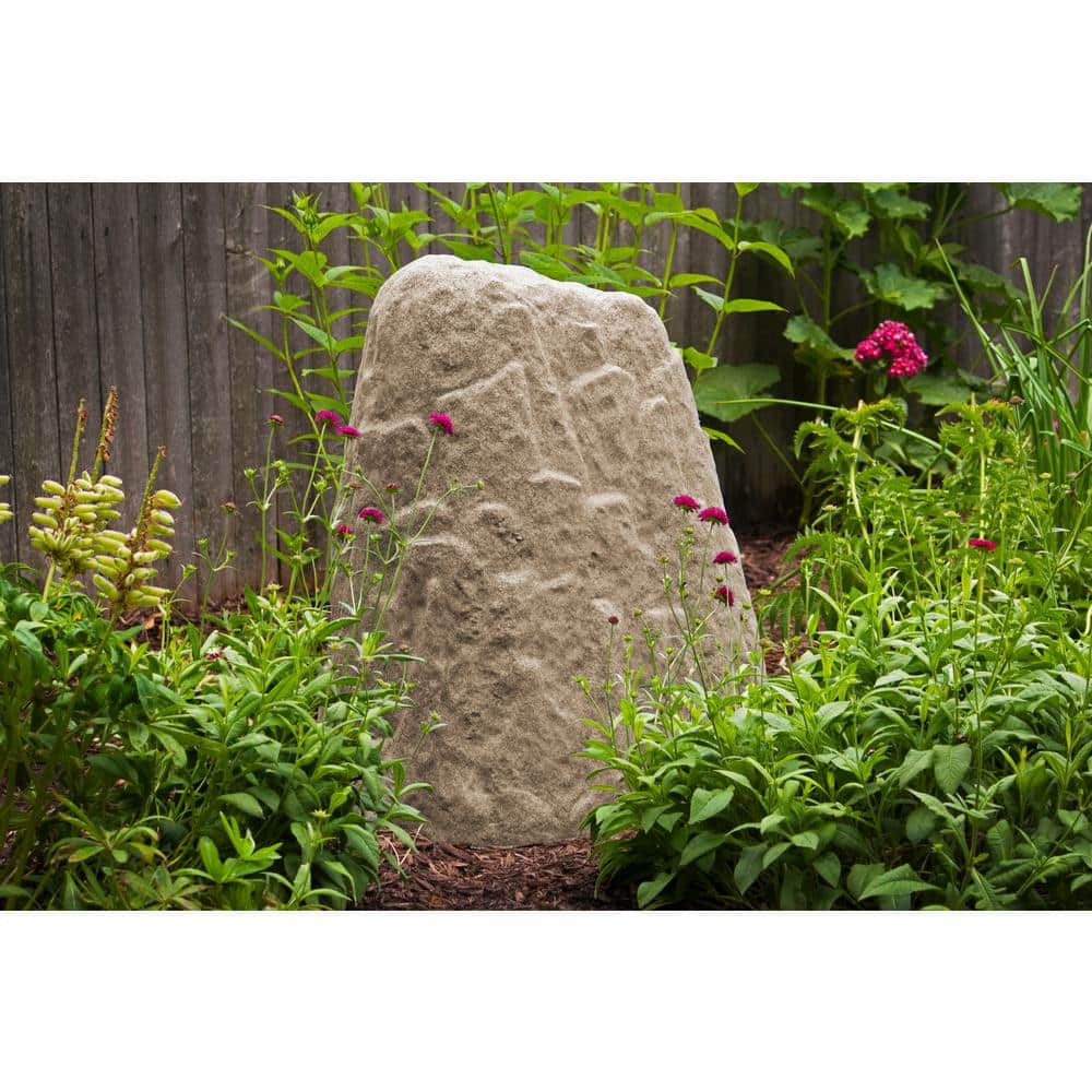 Faux Landscape Rock XL Resin Cover Well Pipe Sprinkler Garden Natural