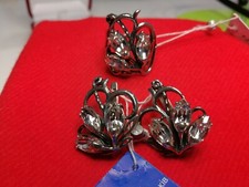 Komplett Ring Ohrringe Silber 925 Stein Fianit gr. 17.5