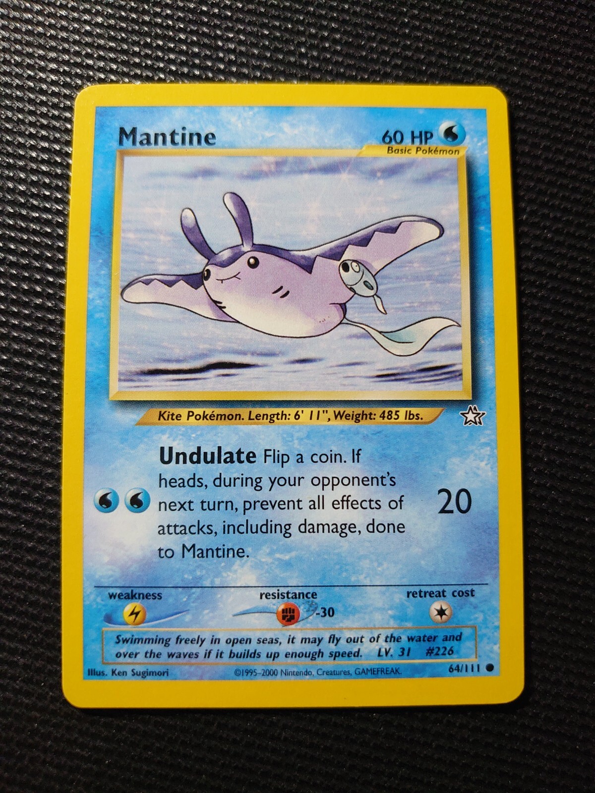 Pokémon TCG Mantine Neo Genesis 64 Regular Unlimited Common NM