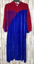 VTG vanity fair velvet long zip up nightgown womens Medium