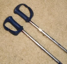 Vintage scott blue Pistol Grip Snow Ski Poles  46"