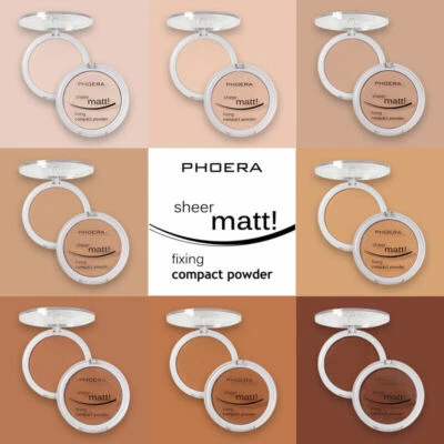 PHOERA® MATTE SETTING COMPACT GEPRESSTER PUDER GESICHT MAKELLOS MAKE UP BASIS FIXER