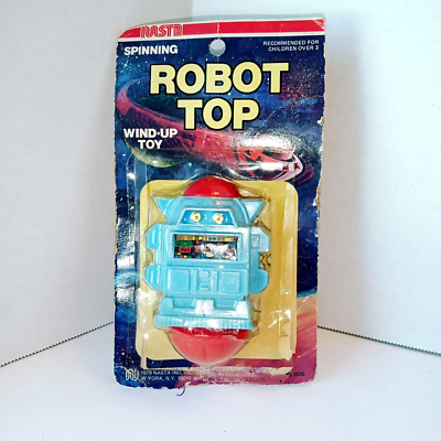 Robot Toy Nasta Spinning Robot Top Wind Up Toy 1979 MOC Scarce  Vintage