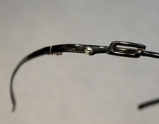 1990's Vintage GUCCI Black RIMLESS SHIELD SUNGLASSES 115 GG 1719 S Frames only