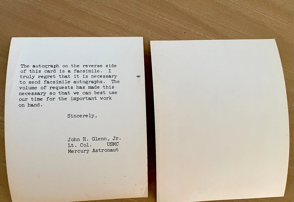 Оригинальные глянцевые фотографии астронавтов NASA Джона Гленна и Скотта Карпентера лот из 2 - Изображение 4 из 4