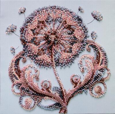 SCHWERELOSE ZÄRTLICHKEIT ABRIS KUNST PERLEN STICKSET 15cm x 15cm (AM-258)